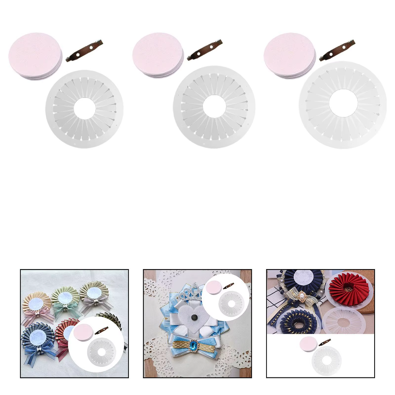 Fabricant de Rosettes pour adultes, embellissement Compact et polyvalent, artisanat d'art, ruban, outil de fabrication de fleurs, modèle de broche de Rosette en ruban