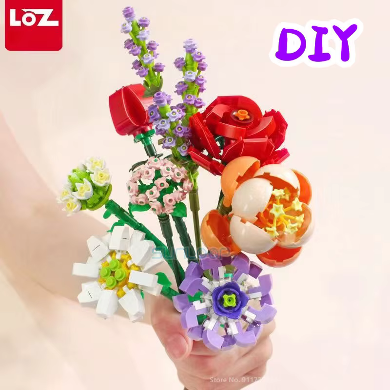 Bouquet de fleurs en briques