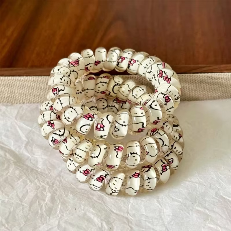 Nouvel accessoire capillaire Hello Kitty 2026 - Élastique à cheveux Instagram sans couture et frais, cordon polyvalent, durable