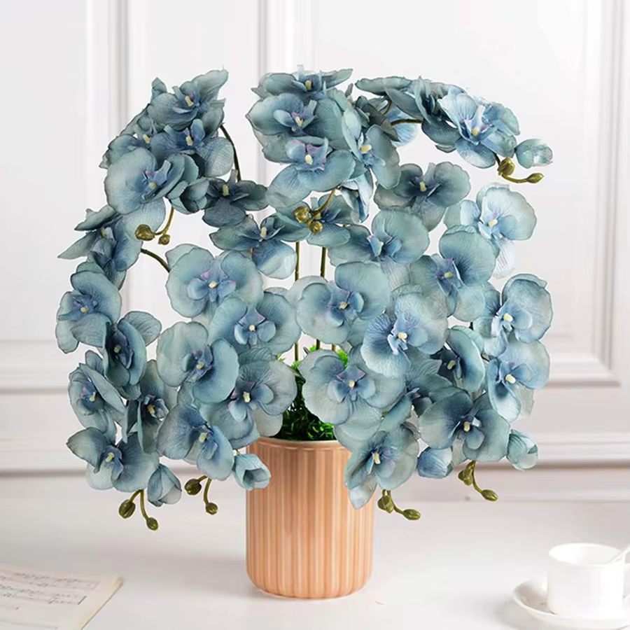 3D fleur artificielle branche soie papillon orchidée maison Vase Table Decor mariage jardin extérieur mariée Bouquets bricolage guirlande cadeau