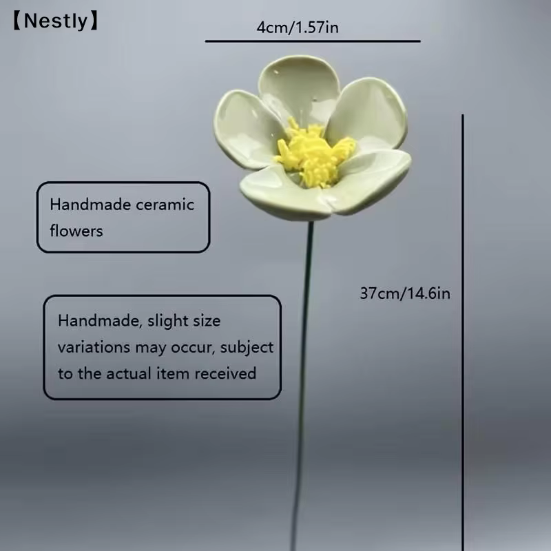 Fleurs artificielles en céramique