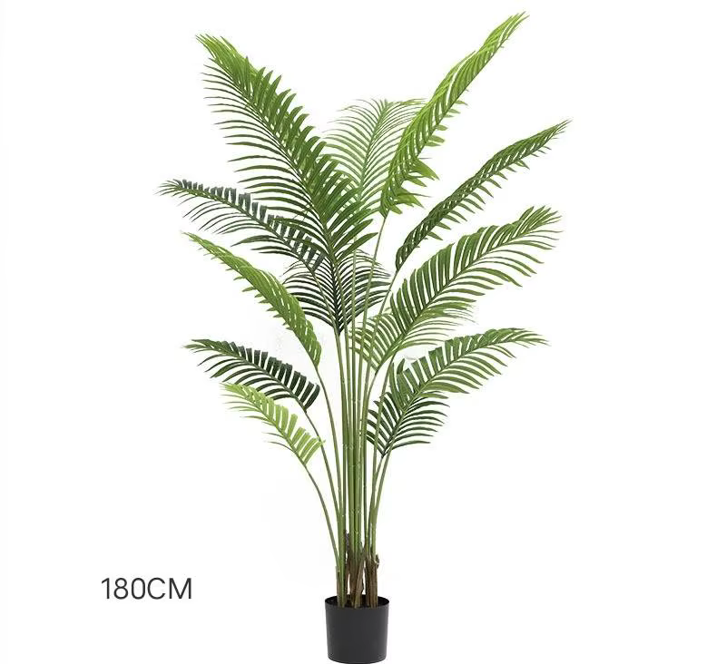 Décor de salon feuilles Hawaii Kwai arbre palmier fleurs en plastique plantes artificielles