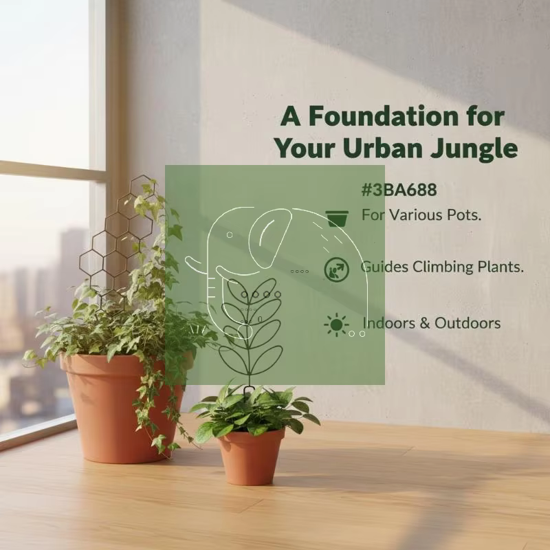 Support de plante d'intérieur et d'extérieur