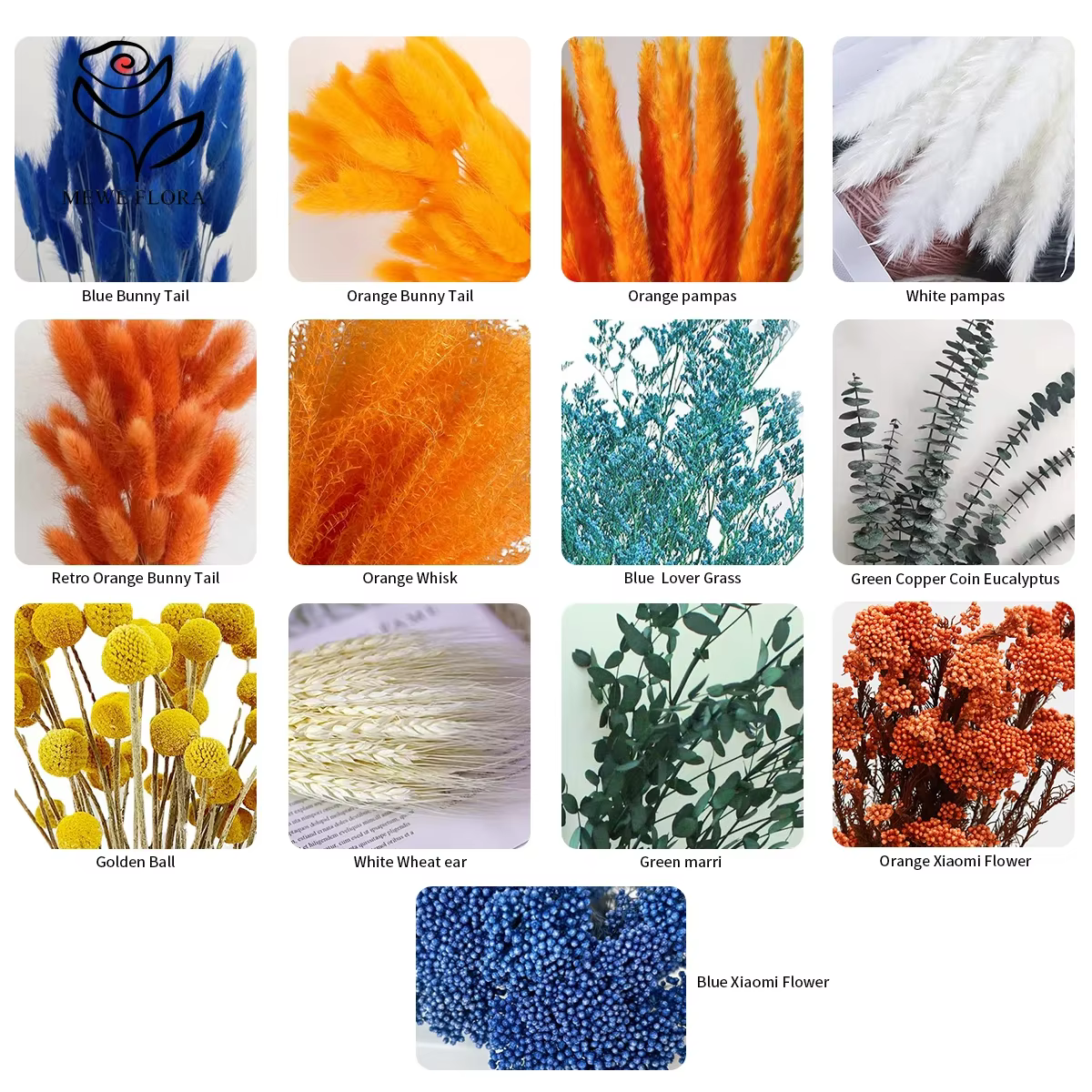 Bouquet de Fleurs vaccées Bleues Colorées Naturelles