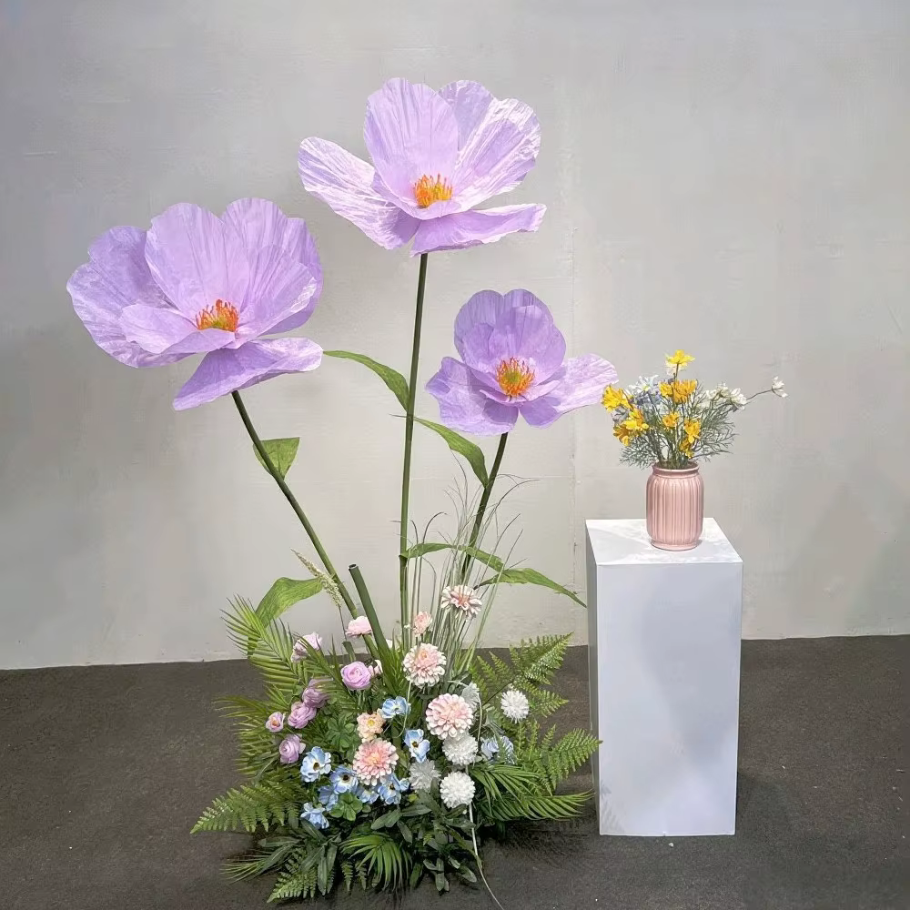 Fleurs artificielles en papier imperméable