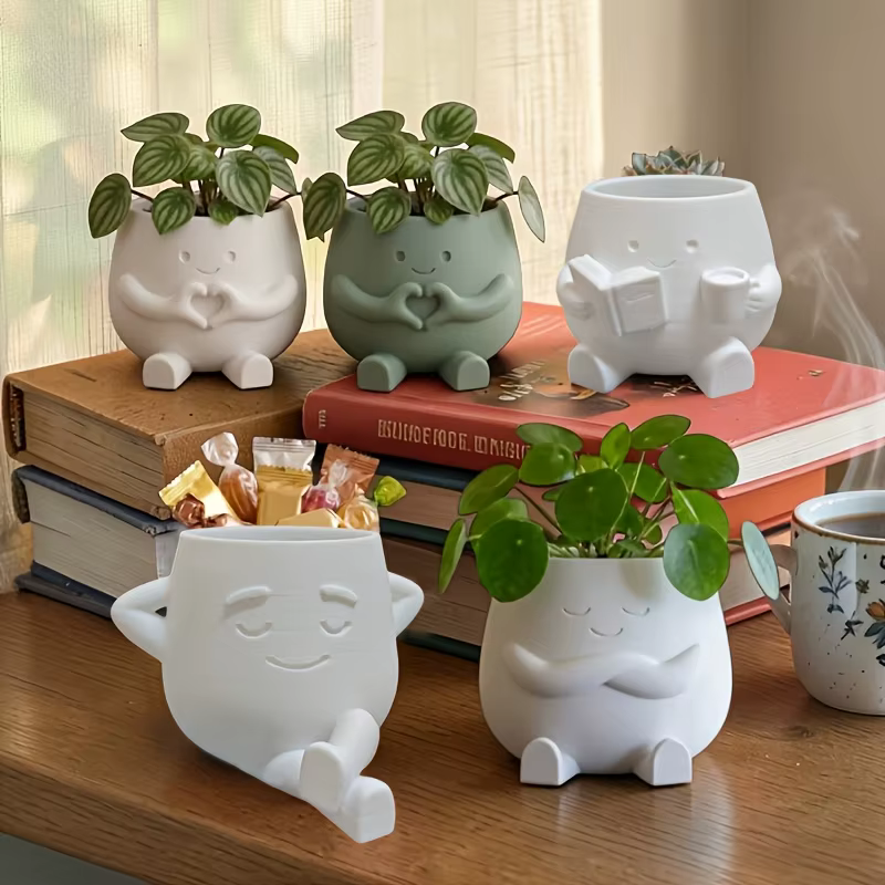 Pots de fleurs minimalistes imprimés en 3D