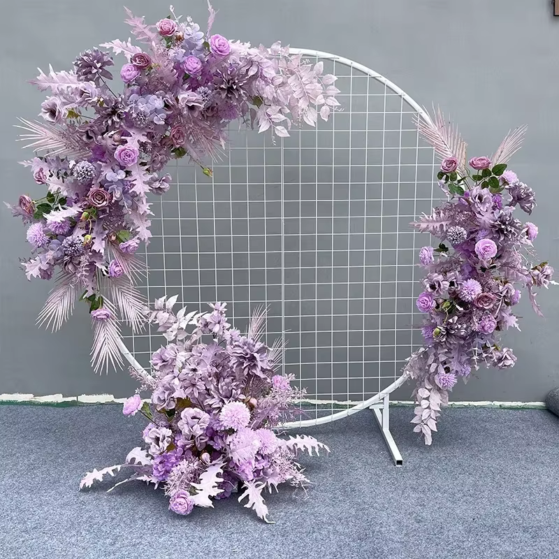 Arrangement floral de mariage en soie