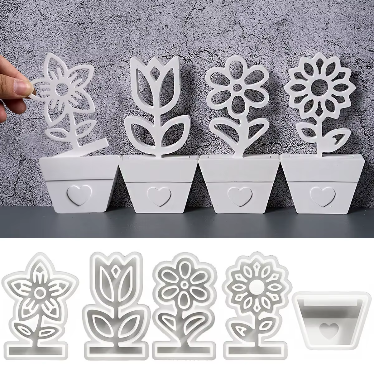 Moule en silicone pour pot de fleurs DIY