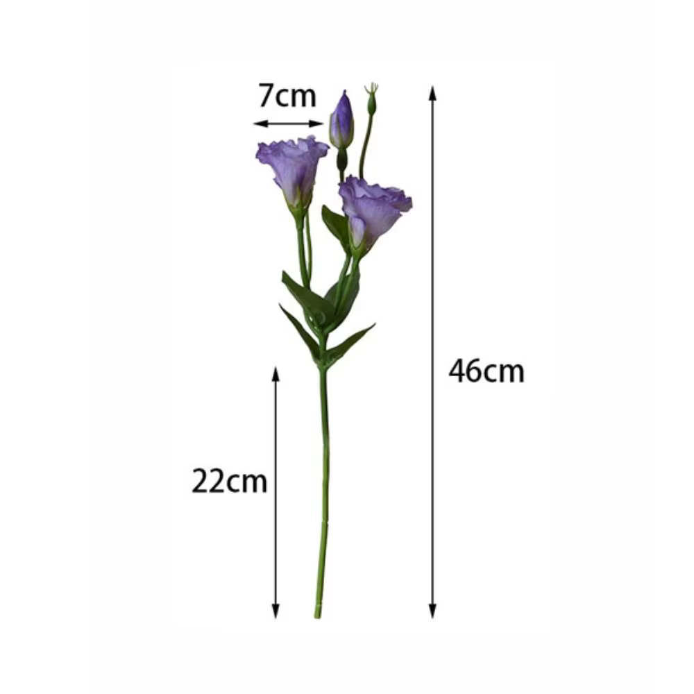 Fleurs artificielles Lisianthus au toucher réel