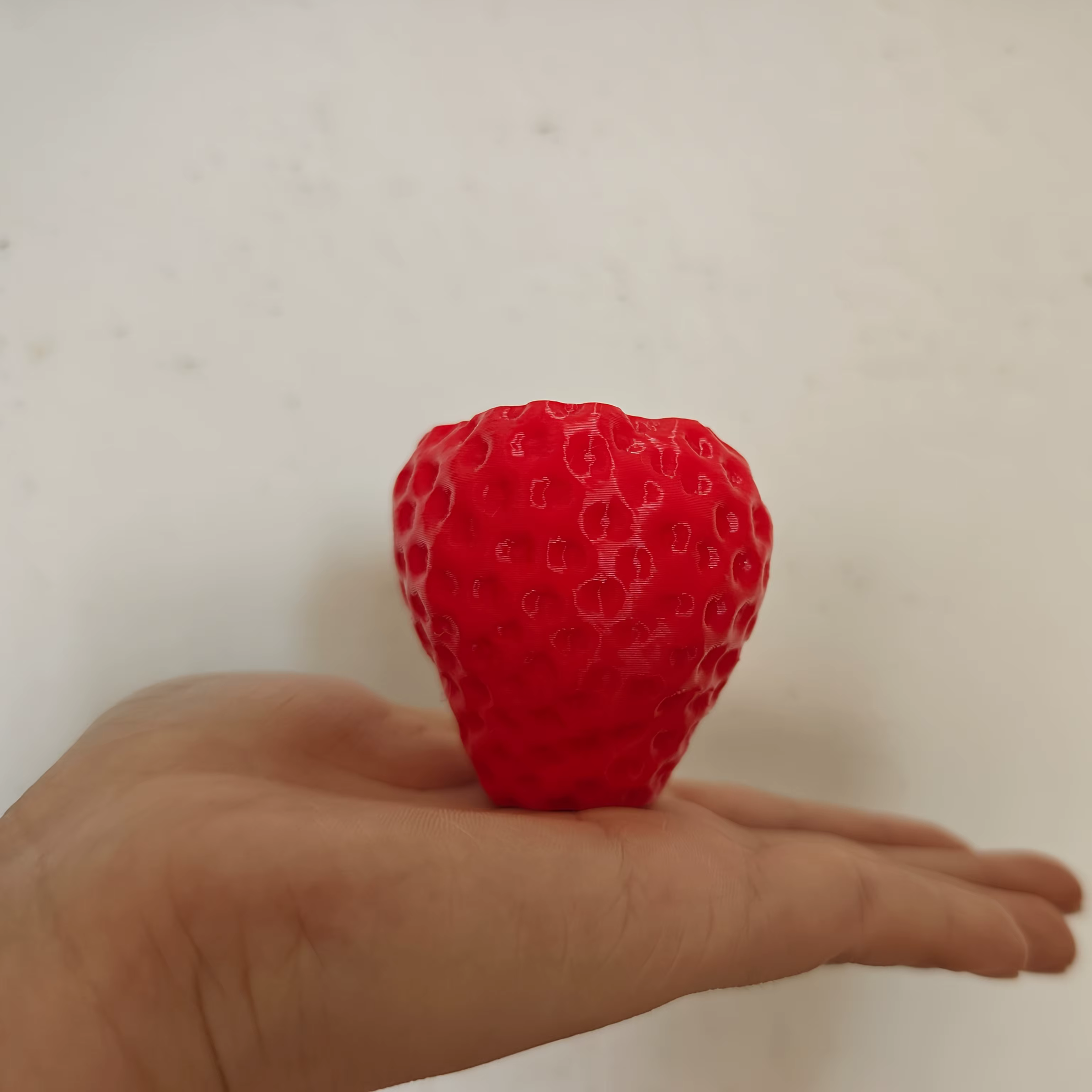 Pot de fleurs à motif de fraises 3D