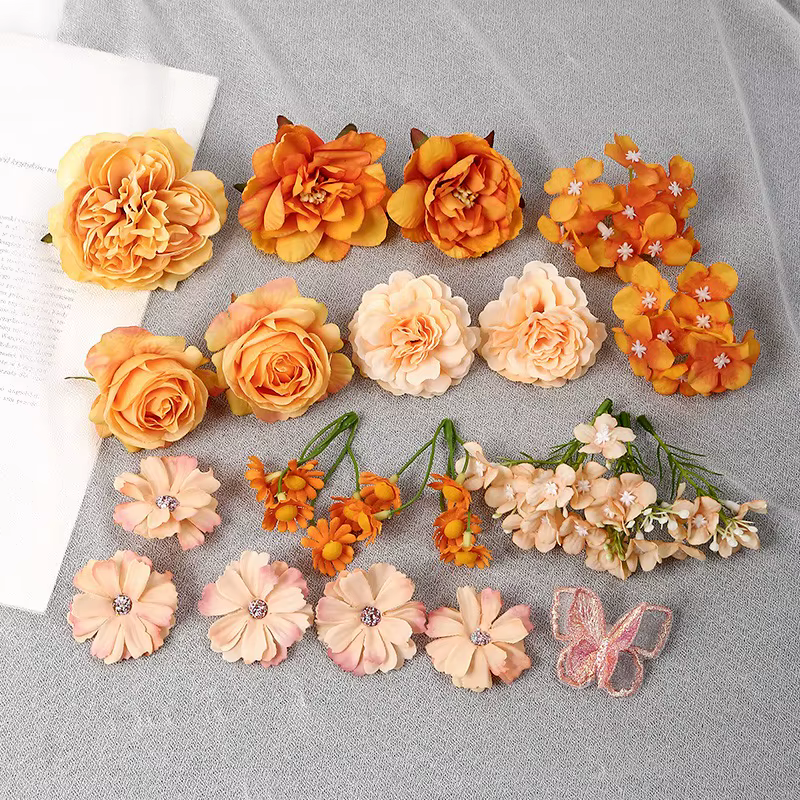 Fleurs artificielles en rose pour la décoration de la maison