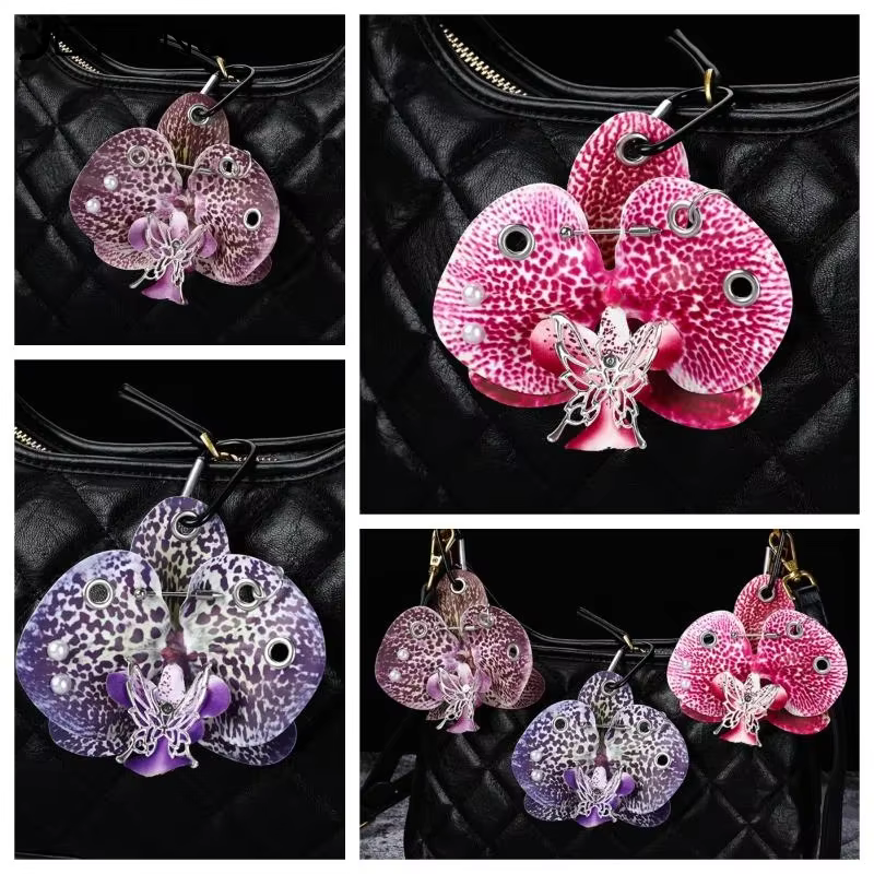 Porte-clés orchidée Lily Phalaenopsis exquis