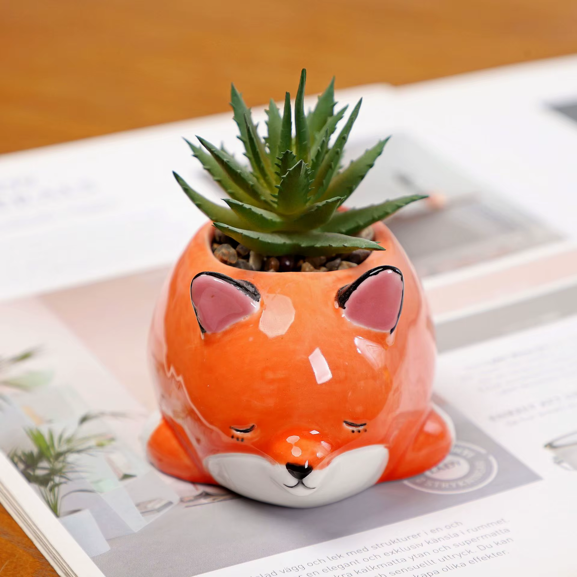 Pot de fleur animal en céramique