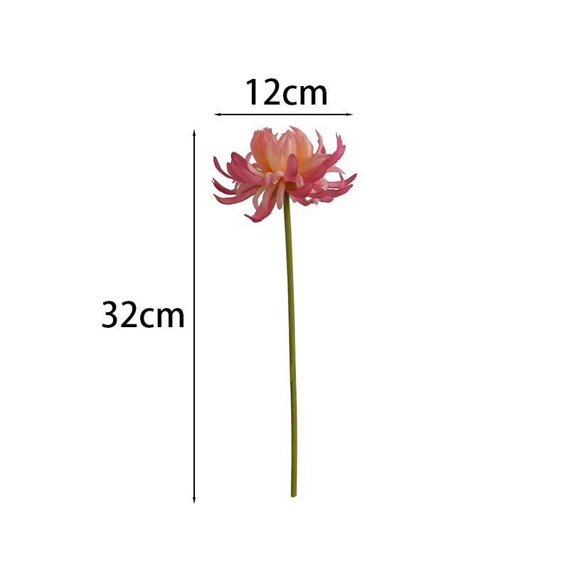 15/20 pièces de chrysanthèmes roses artificiels en forme de griffe de crabe pour mariage