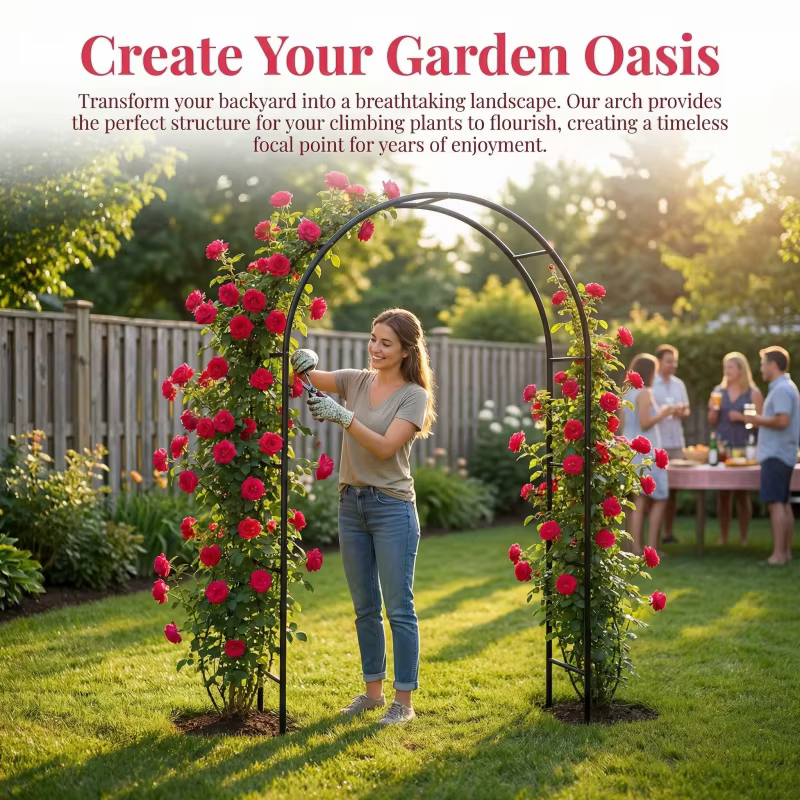 Support renforcé pour plantes grimpantes d'extérieur (roses et glycines) – 1 ou 2 supports individuels pour décoration