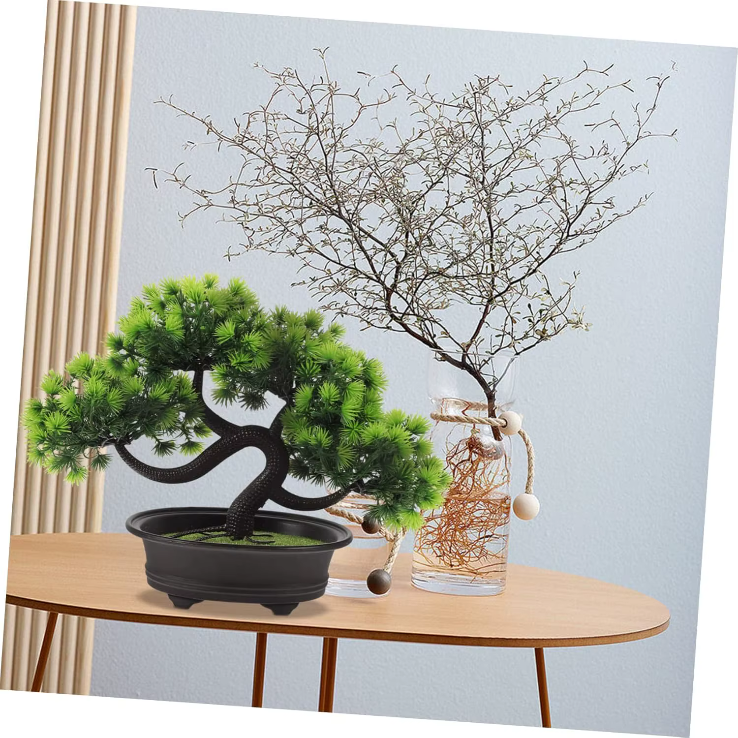 Welcome Pine Artificial Bonsai Juniper Tree Potted False Plant Ornaments Pots for Indoor
