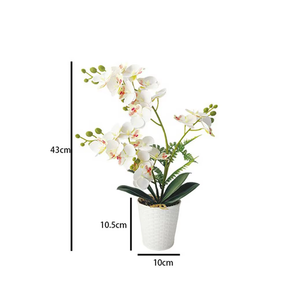 Plantes en pot artificielles en forme d'orchidée papillon 21