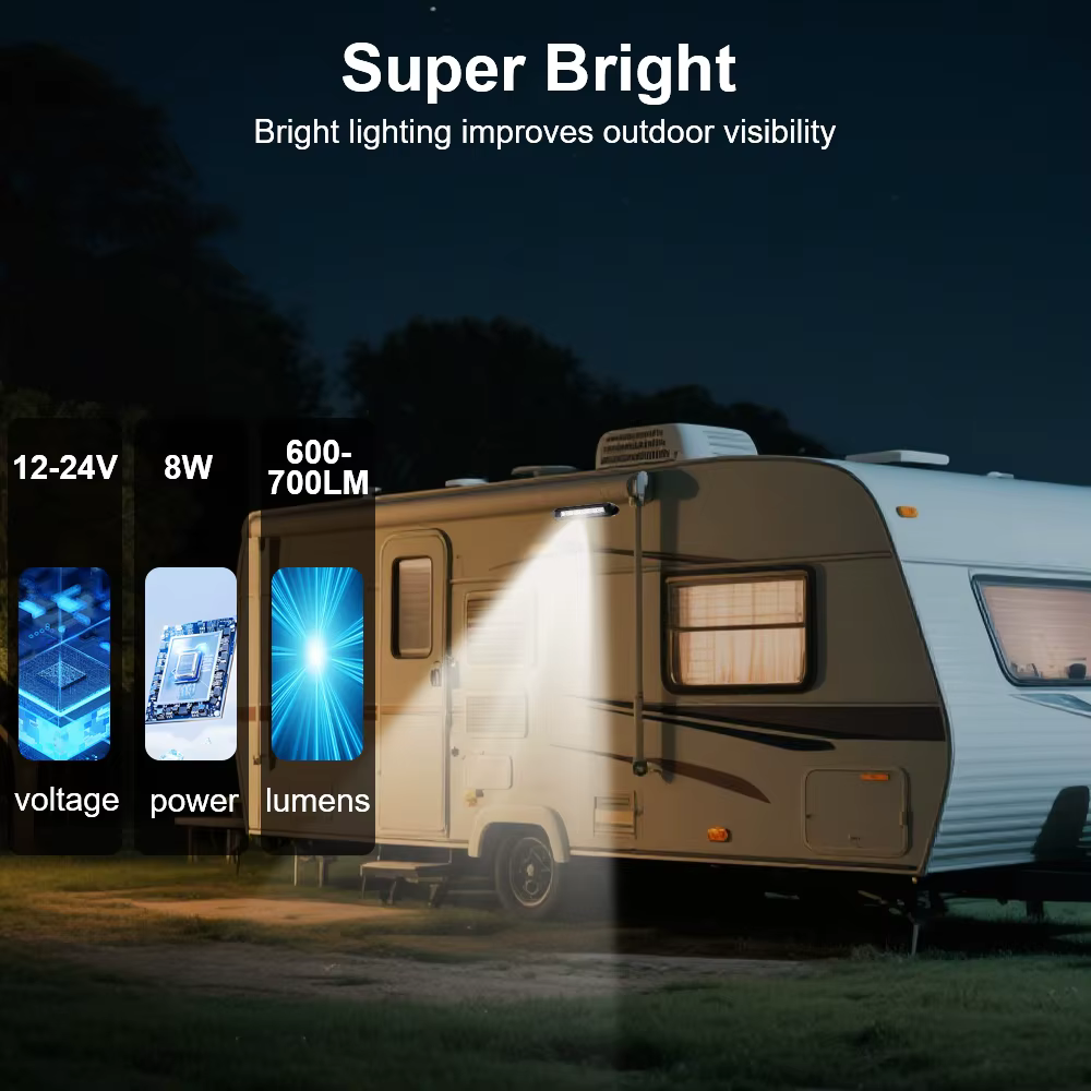 Barre lumineuse caravane accessoires LED auvent porche lumière caravane intérieur appliques 12V/24V RV Van remorque lampe extérieure