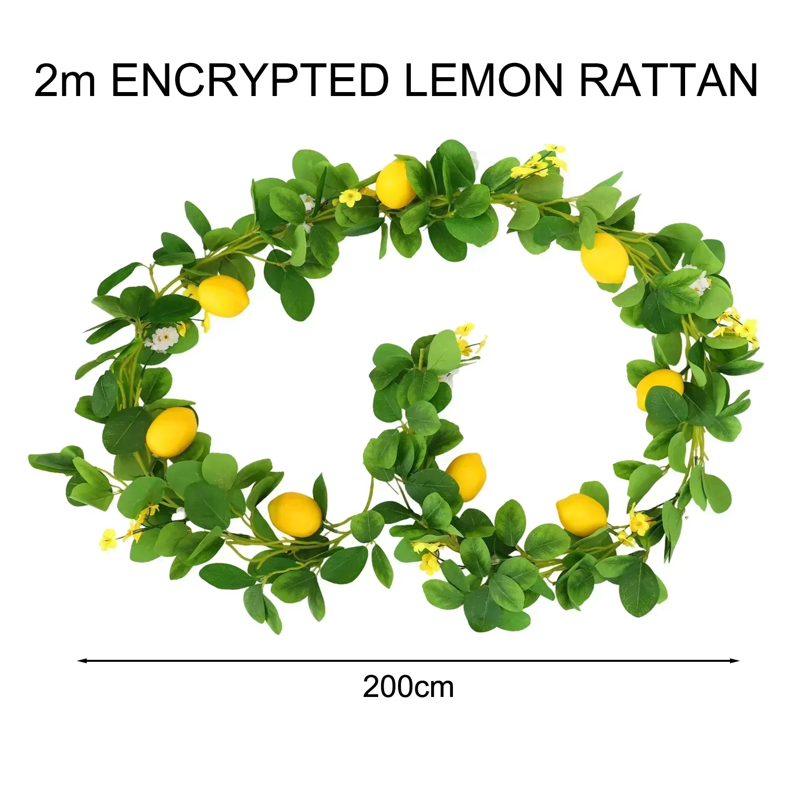 Guirlande de citron en rotin