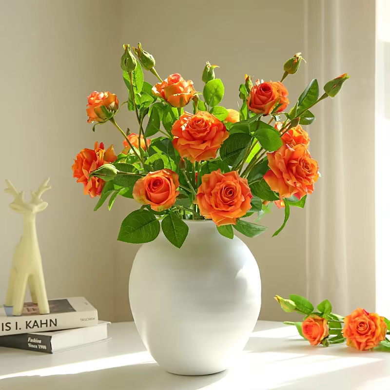 Fleurs artificielles au toucher réel