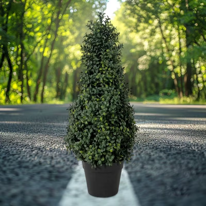 Simulation d'arbre en buis inséré au sol