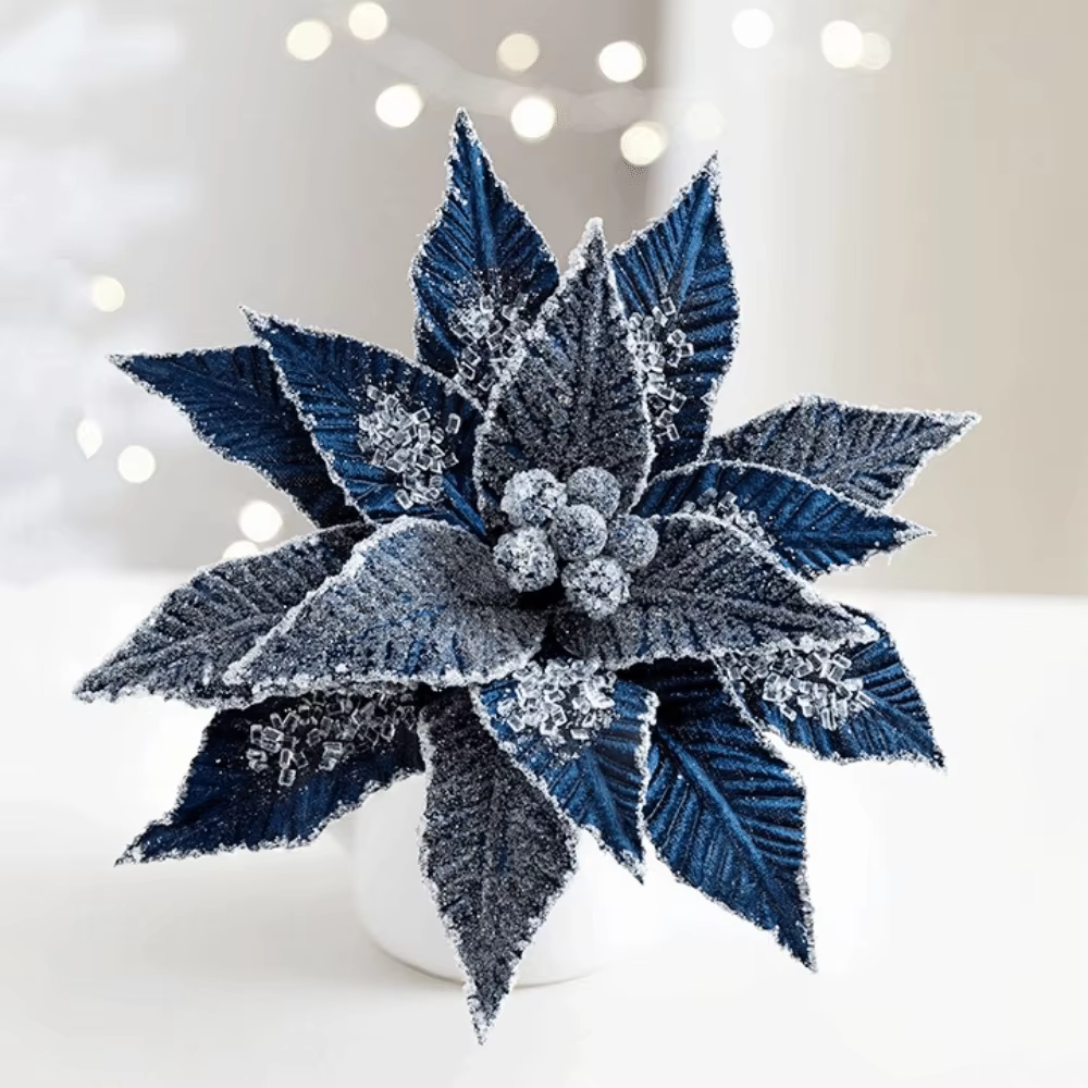 Fleur de noël luxueuse en Faux velours