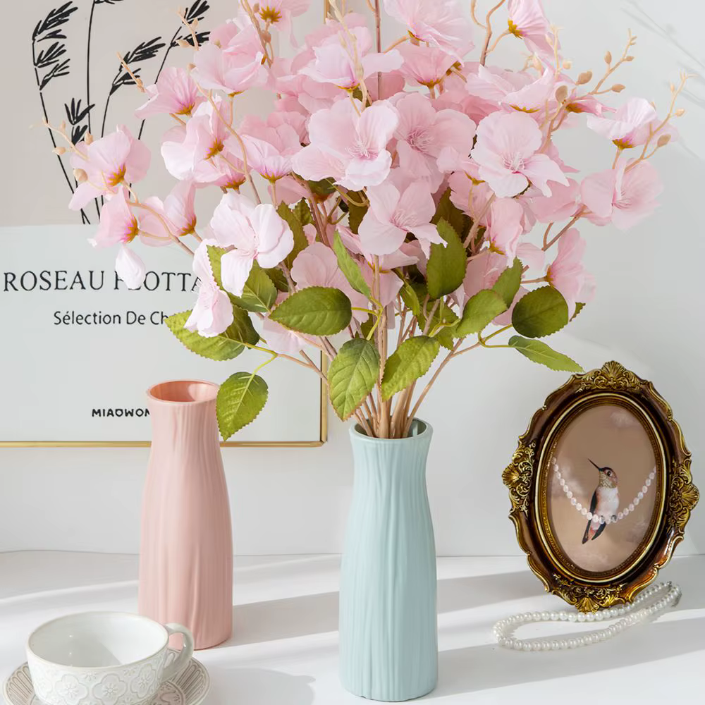 Vase en plastique Imitation céramique Pots de fleurs mariage maison extérieure Table de jardin bricolage cadeau bonsaï Festival fête cour décoration