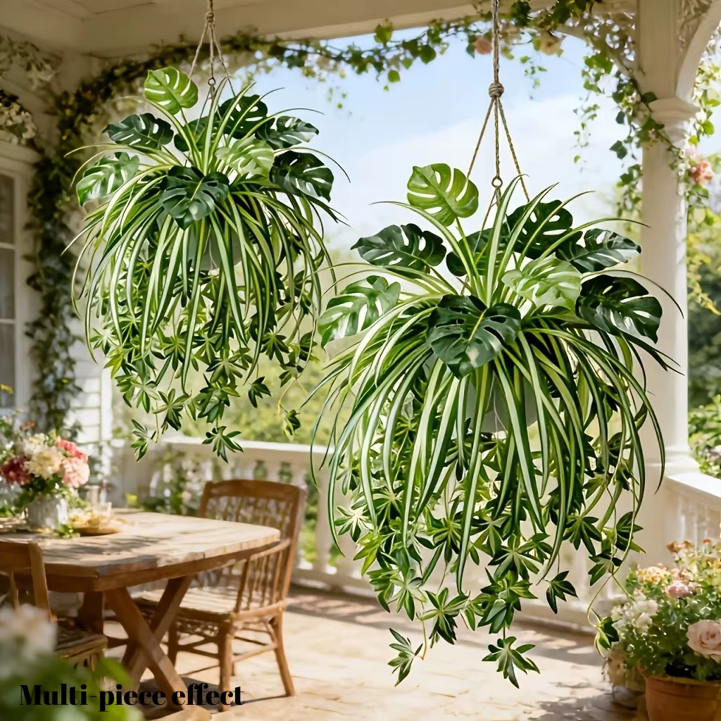3 plantes artificielles murales en PVC