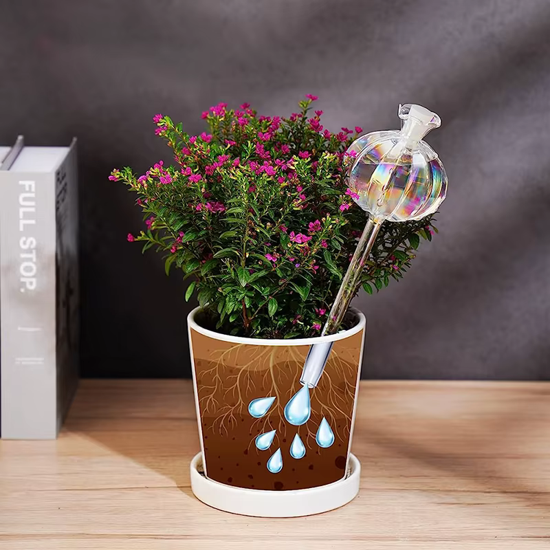 Ampoules d'arrosage automatique en verre pour plantes