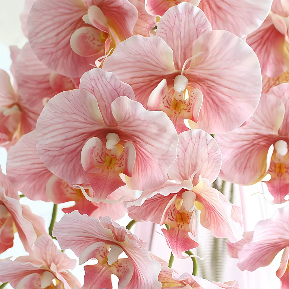 Bouquet de 9 orchidées papillon en latex