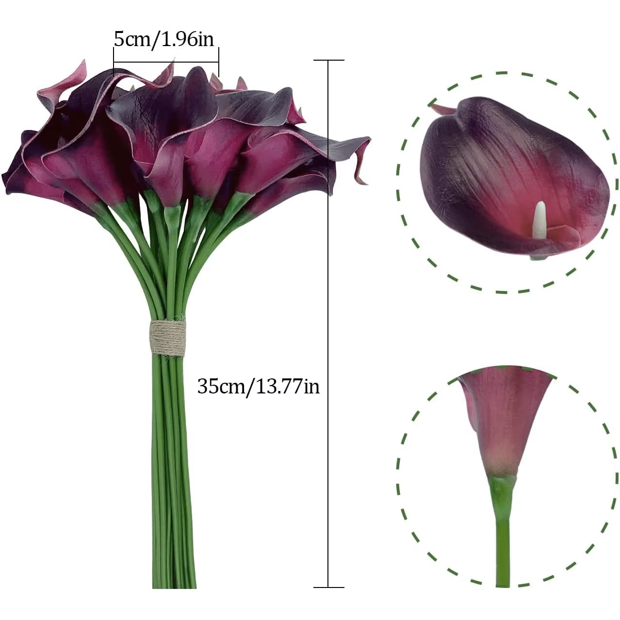 Bouquet de fleurs artificielles Calla Lily