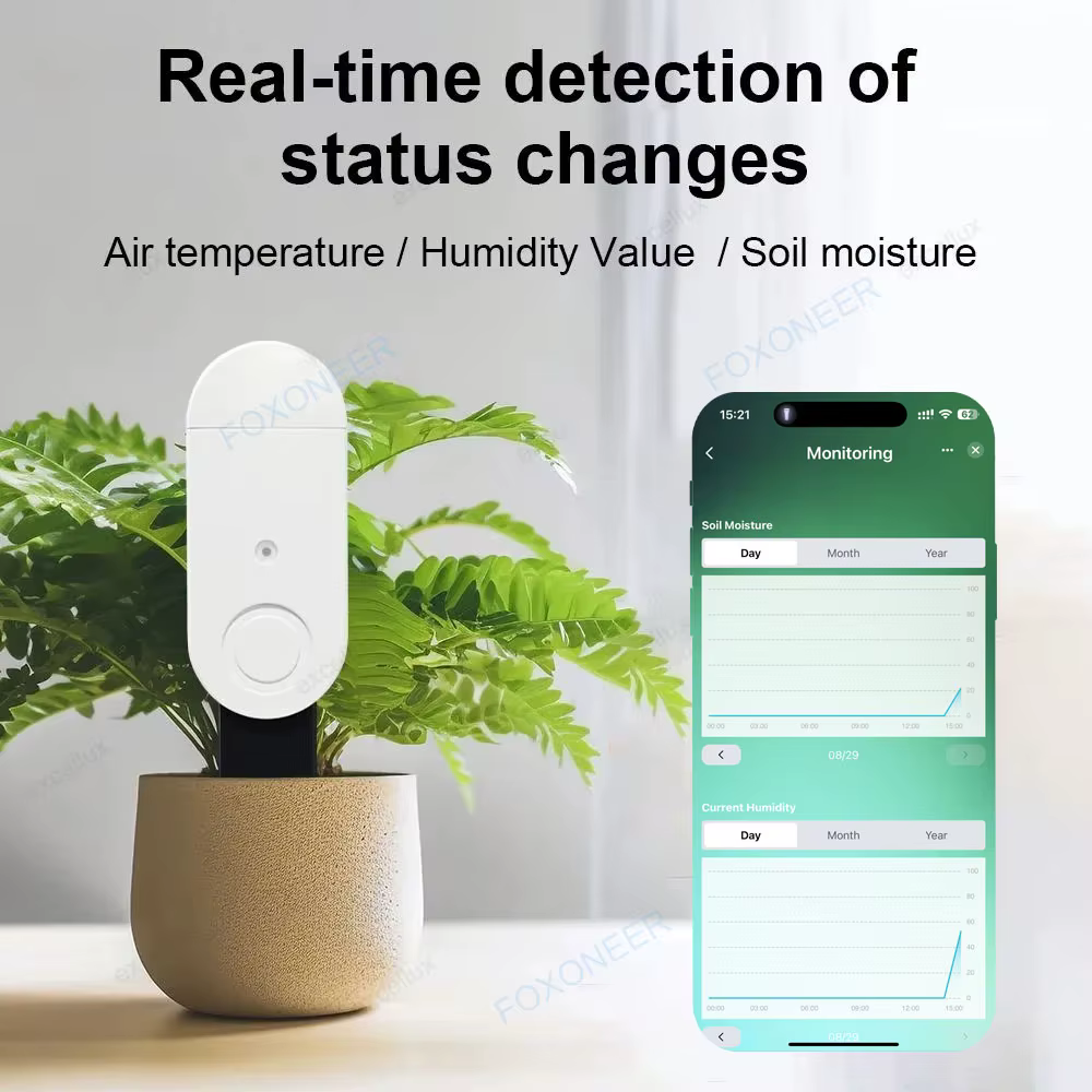 Capteur d'humidité du sol Zigbee moniteur intelligent plantes testeur