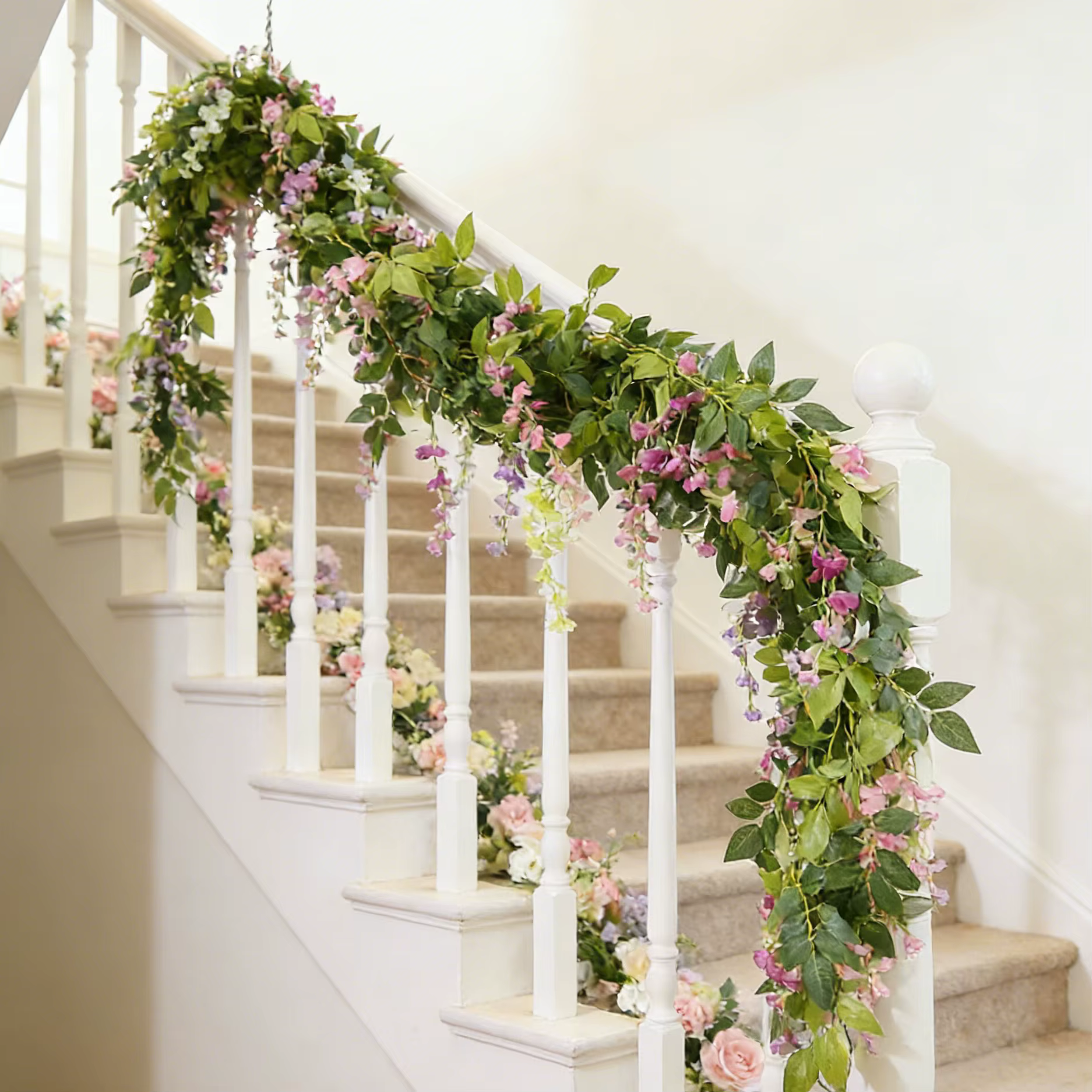 Guirlande de plantes artificielles de type lierre pour la décoration de la maison