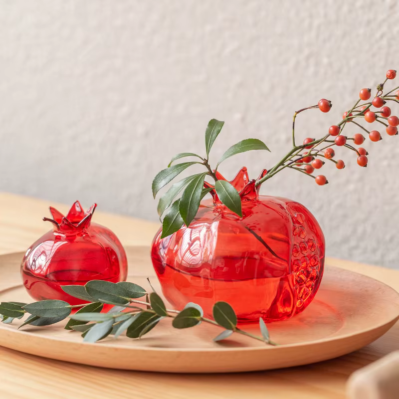 Vase à grenade en verre