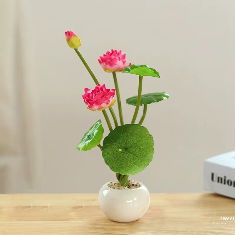Fausse fleur de nénuphar en pot