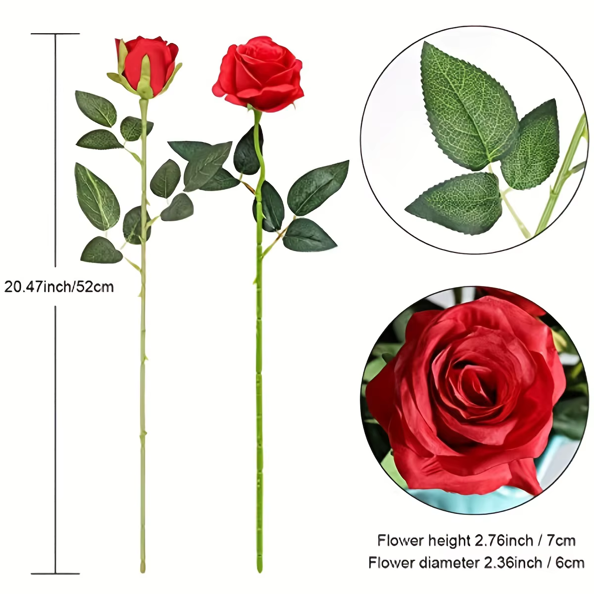Bouquet de roses artificielles réalistes