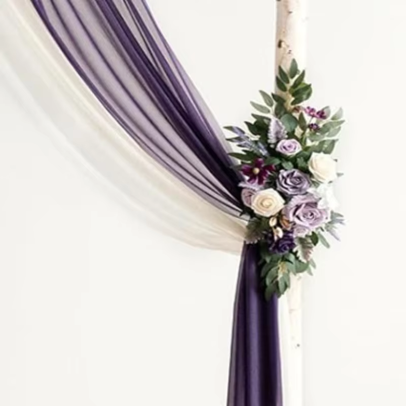 Fleur artificielle en verre foncé