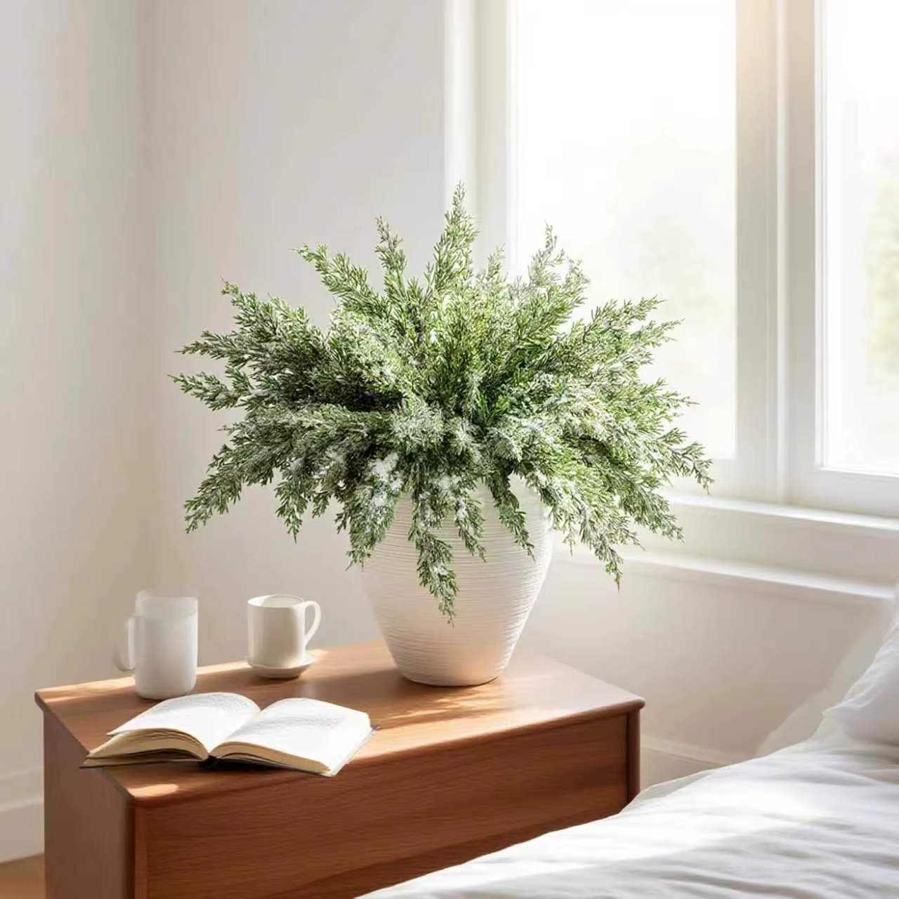 Plantes artificielles Tarzon Feuilles De Noël Arbre Partie Accueil Chambre Décoration De Table En Plein Air Cour Jardin Fleur De Mariage Bricolage Cadeau Boîte