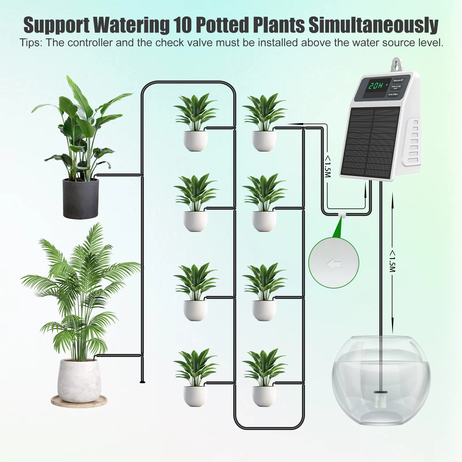 Système d'irrigation automatique solaire pour plantes