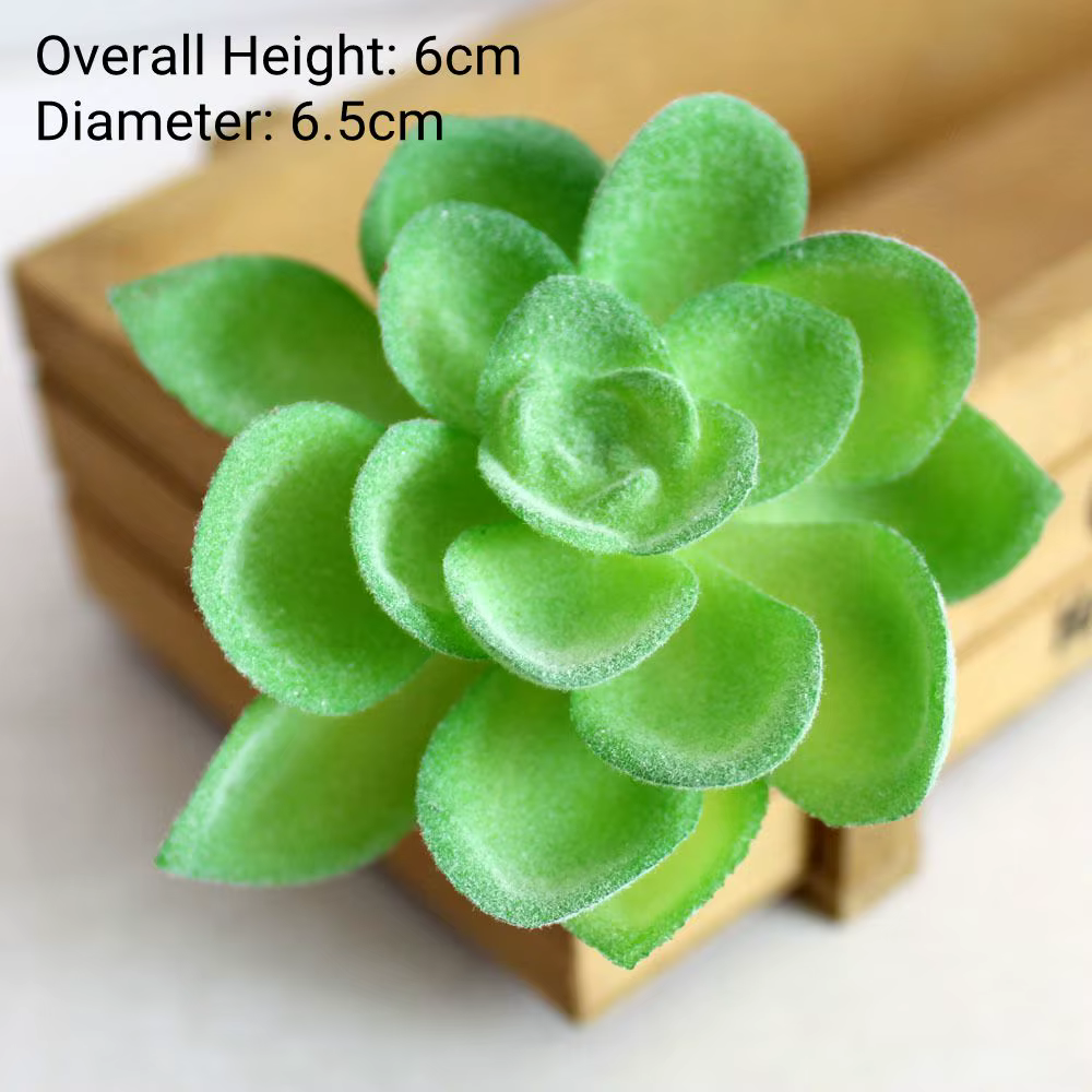 Plantes succulentes artificielles floquées vertes bonsaï, fausses plantes de bureau, décoration de mariage pour la saint-valentin