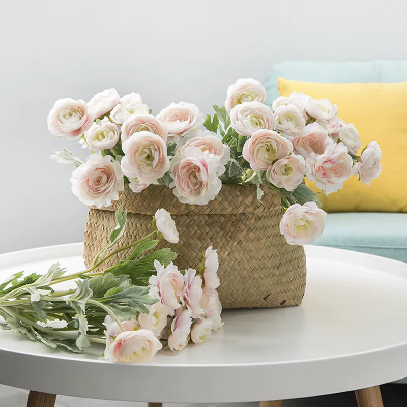 Bouquet de roses de pivoine artificielle en tissu peluche