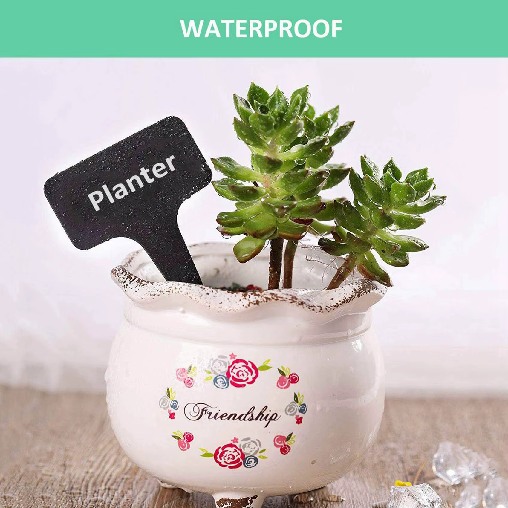 Étiquettes de plantes noires A36T-303Pcs/Set