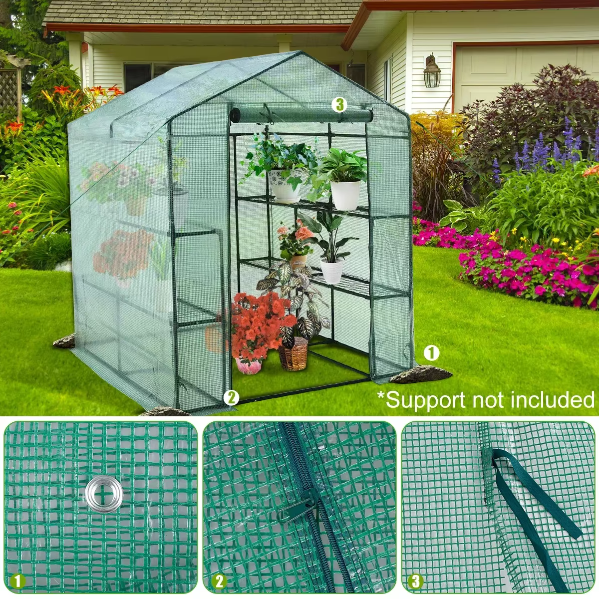 Serre portable avec porte