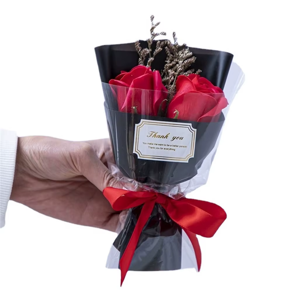 Cadeau artisanal, rose artificielle parfumée