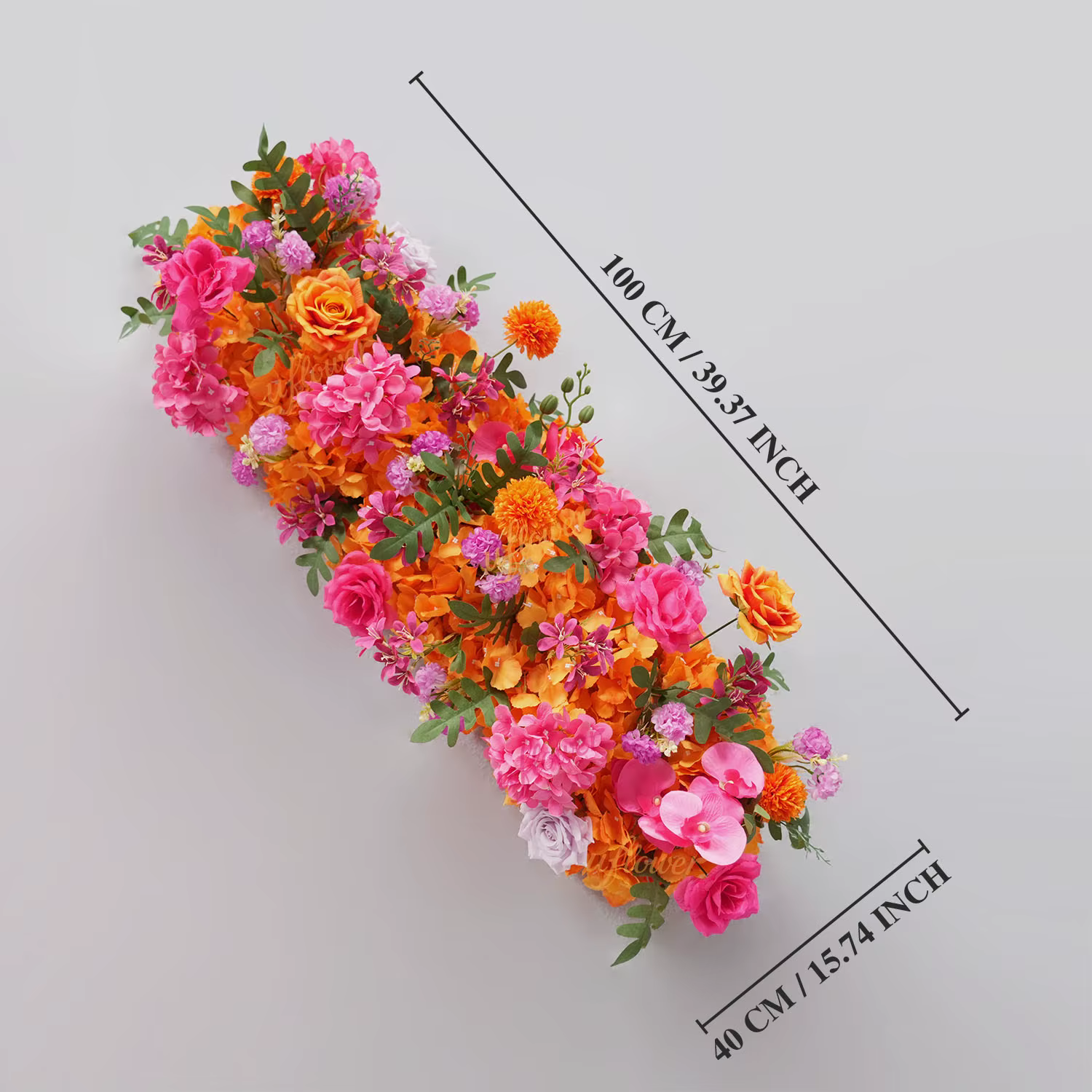 Uflower 50/100 cm fleur artificielle rangée pivoine chemin Table pièce maîtresse décoration de mariage mélange fleurs toile de fond arches décor