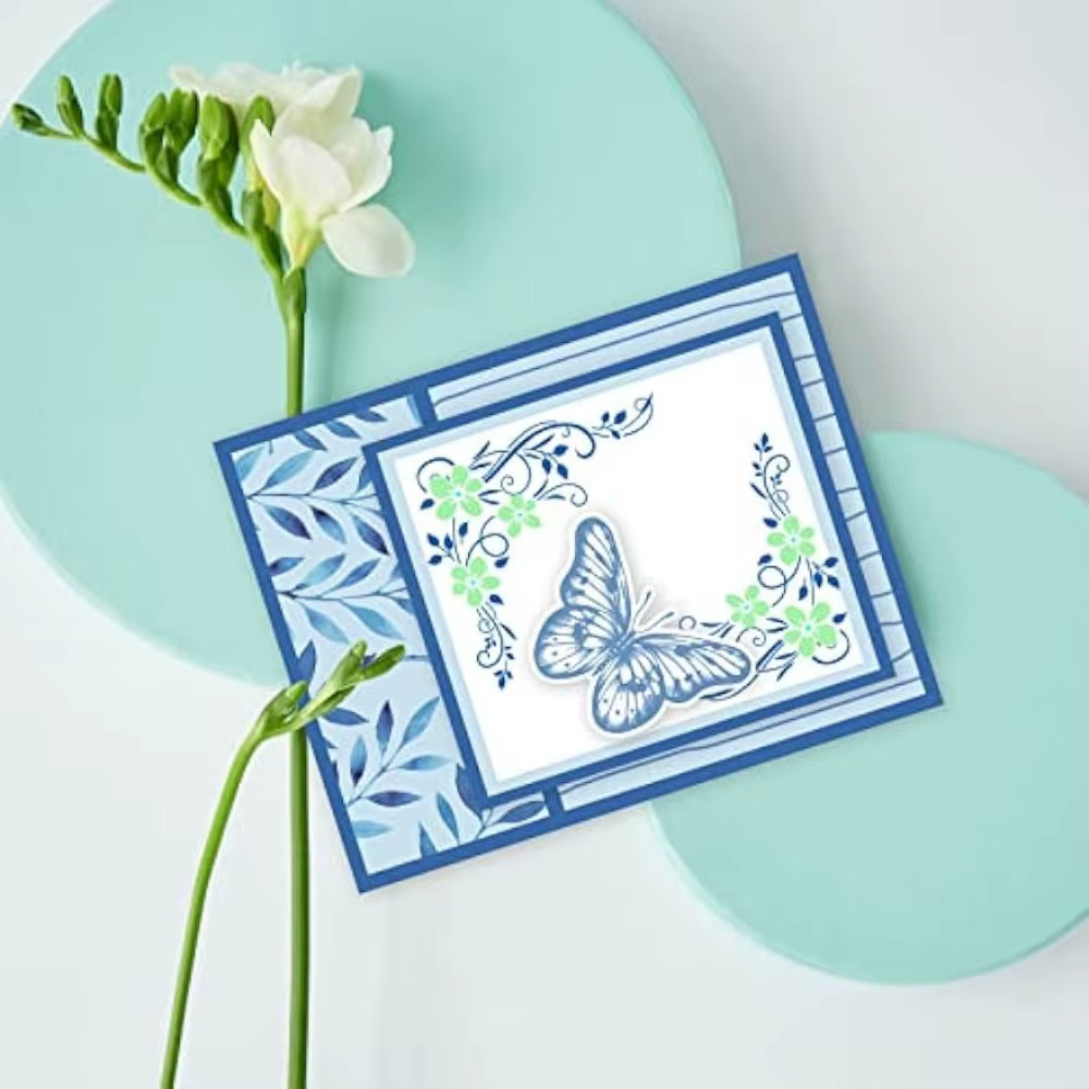 Timbres transparents en dentelle de fleurs