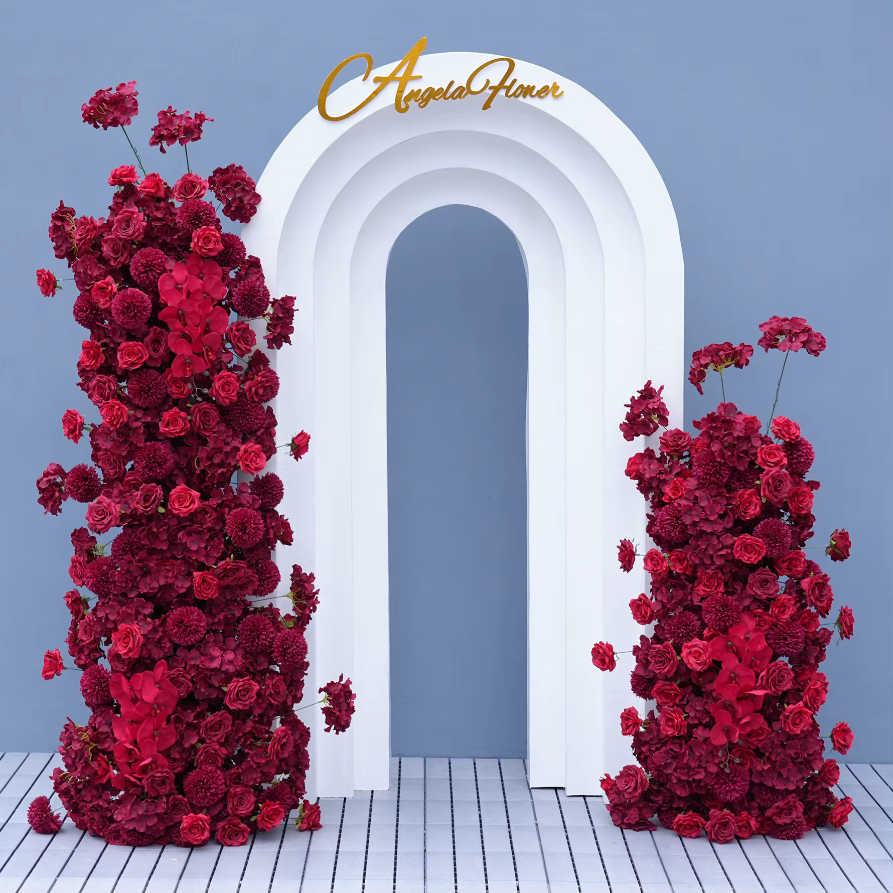 A8887 Roses orchidées hortensias 5D Arrangement floral décor mariage toile de fond arc KT conseil rangée florale fête fenêtre affichage accessoires