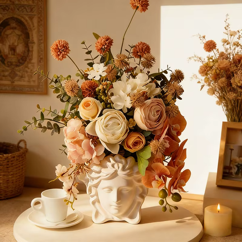 Pot de fleurs de style grec