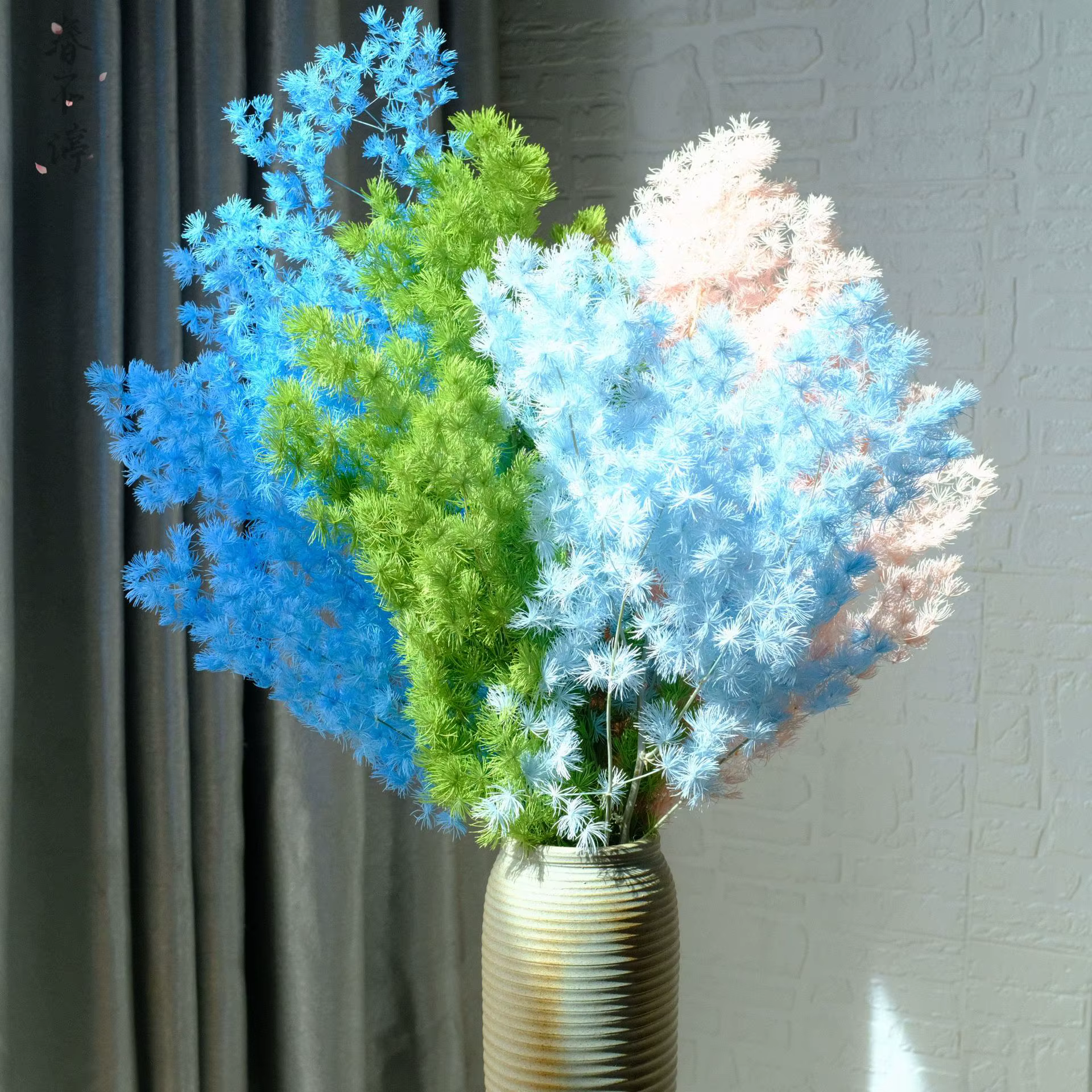 2 pièces de fleurs décoratives naturelles Myriocladus Penglai Song