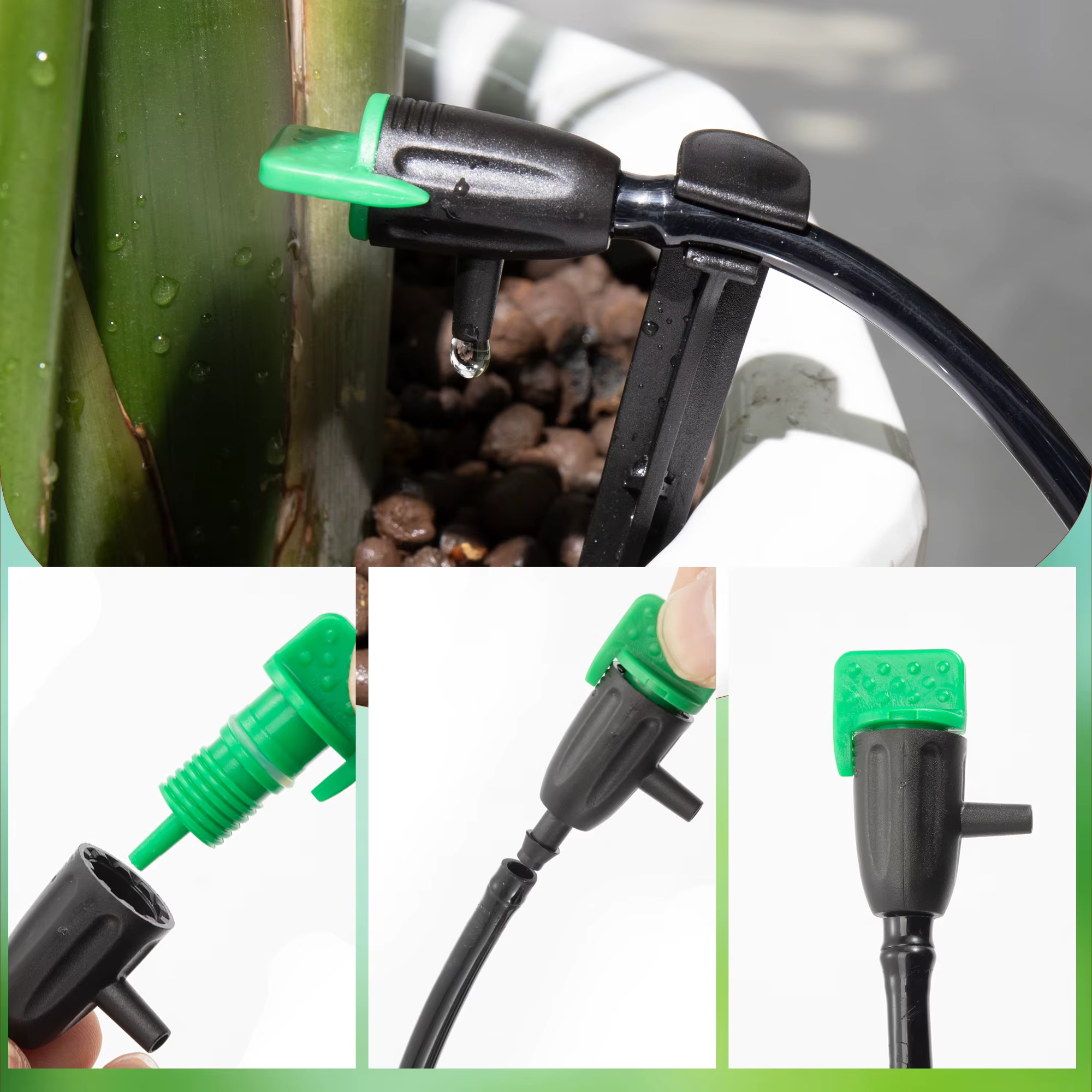 25 pièces Mini 0 ~ 40L goutteur réglable Micro goutte
